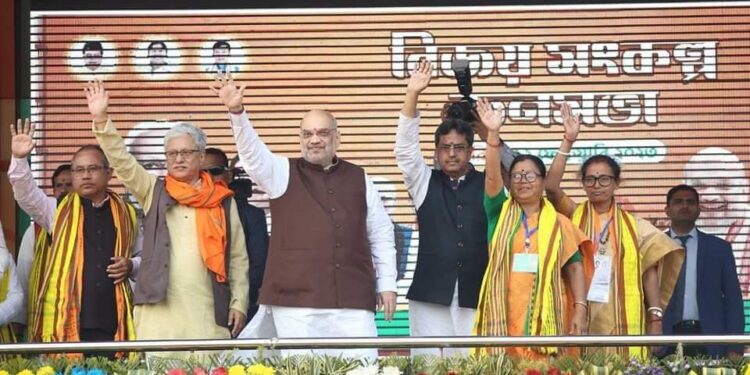 সিপিএম পরাজয় স্বীকার করে নিয়েছে     বিশ্রামগঞ্জে বললেন অমিত শাহ