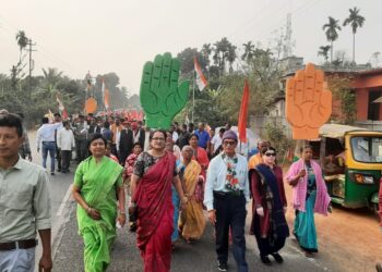 চড়িলামে কংগ্রেস এবং সিপিআইএমের যৌথ র্যালি