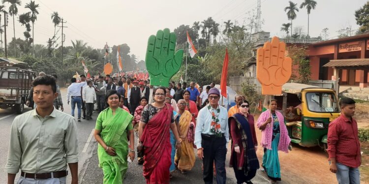 চড়িলামে কংগ্রেস এবং সিপিআইএমের যৌথ র্যালি
