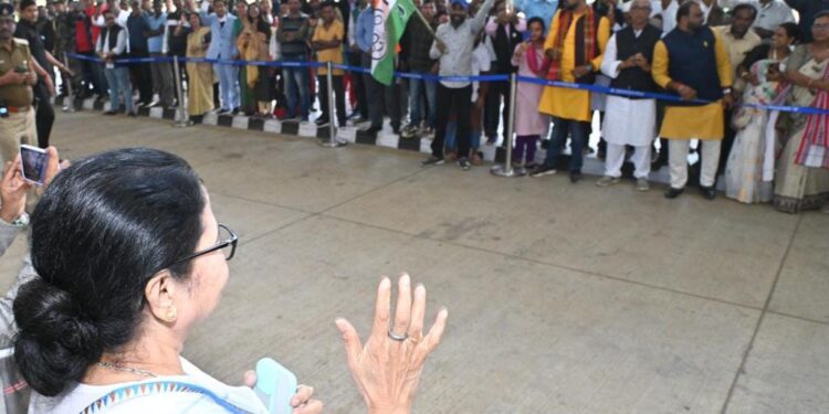 আগরতলায় তৃণমূল সুপ্রিমো মমতা