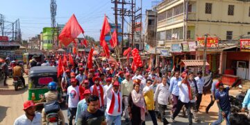 ২৩ এর ভোটের সরব প্রচারের শেষ লগ্নে  বিশালগড়ে সিপিএমের জমজমাট প্রচার