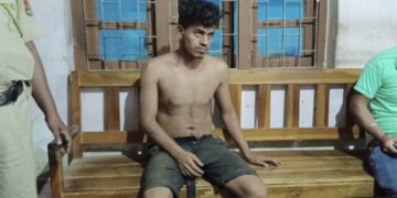 বিশালগড়ে পুলিশের হাতে আটক বাইক চুর।