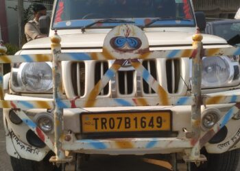 অবৈধ শব্দ বাঁজি আটক বিশালগড় থানায়