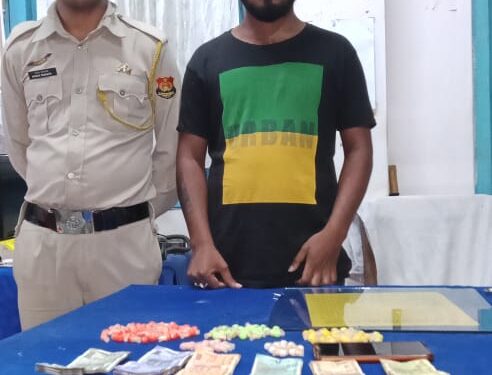 ব্রাউন সুগার সহ পুলিশের হাতে আটক এক নেশা কারবারি