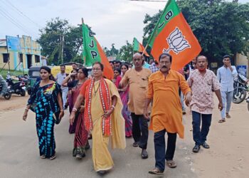 উপ-নির্বাচনে বিপুল ব্যাবধানে জয়লাভের পর কমলাসাগর মন্ডলের উদ্যোগে বিজয় মিছিল