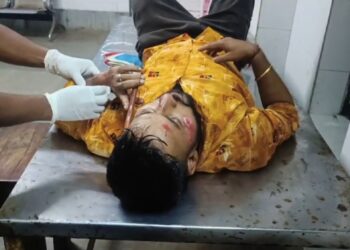 কুকুরের সাথে বাইকের ধাক্কায় গুরুতর আহত এক বাইক চালক