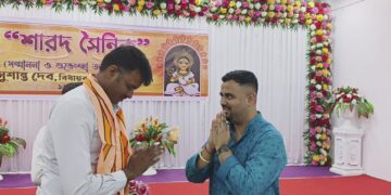 বিশালগড়ে শারদ সৈনিকদের সম্মাননা প্রদান বিধায়ক সুশান্ত দেবের উদ্যোগে