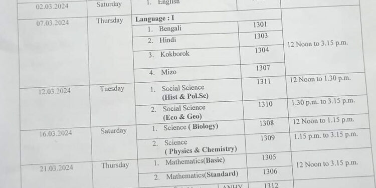 ২০২৪ সালের মাধ্যমিক এবং উচ্চ মাধ্যমিক পরীক্ষার সময়সূচি প্রকাশ করা হল মঙ্গলবার