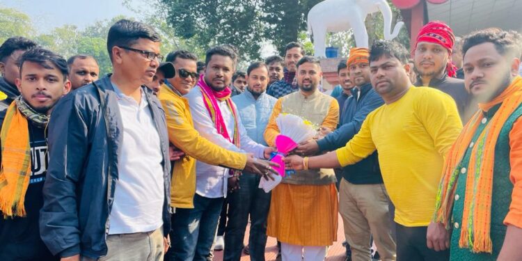 প্রদেশ যুব মোর্চার নব-নির্বাচিত রাজ্য সভাপতি সুশান্ত দেব এই প্রথম কমলাসাগর সফরে