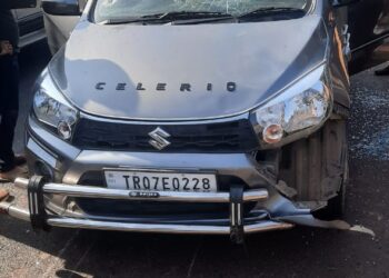 বিশ্রামগঞ্জের আদিবাসী কলোনিতে বাইক ও গাড়ির সংঘর্ষে গুরুতর আহত এক