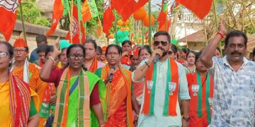 বিপ্লব দেবের সমর্থনে চড়িলামে অনুষ্ঠিত রেলি