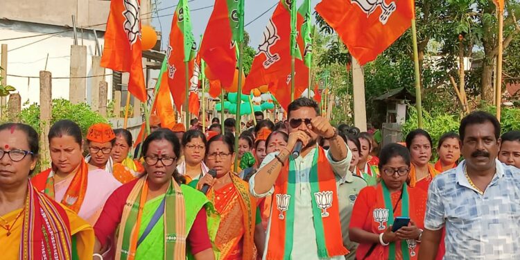 বিপ্লব দেবের সমর্থনে চড়িলামে অনুষ্ঠিত রেলি