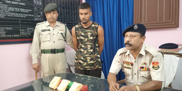 ব্রাউন সুগার সহ আমতলী থানার পুলিশের হাতে আটক মতিনগরের জুটন মিয়া