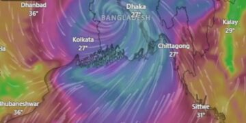 ‘রেমাল’ ঘূর্ণিঝড় এখন বাংলাদেশে অবস্থান করছে