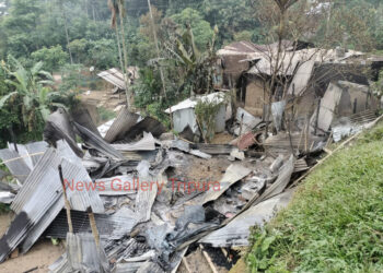 গন্ডাছড়ায় রাতে ব্যাপক ভাঙচুর ও অগ্নিসংযোগের পর ক্ষতচিহ্ন!