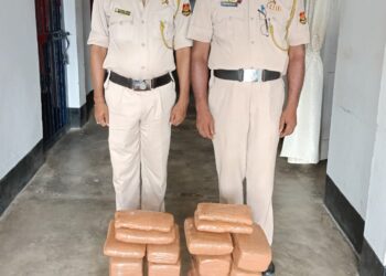 আগরতলা রেলস্টেশন থেকে ৩৩ কেজি শুঁকনো গাঁজা উদ্ধার