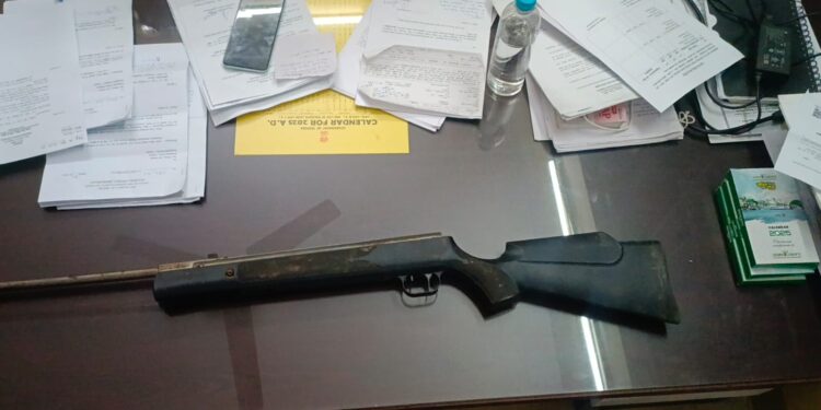 গাঁজা বাগান থেকে উদ্ধার এয়ারগান!