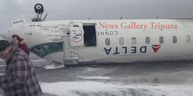 রানওয়েতে বিমান উল্টে গিয়ে আহত অনেক!