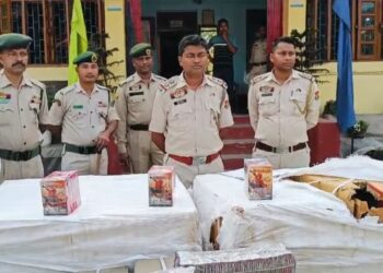 বাংলাদেশে পাচারের সময় ২৯ কাটুন ভর্তি শব্দবাজি সহ আটক দুই