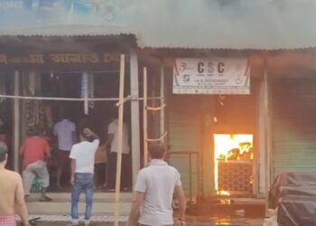 ভয়াবহ অগ্নিকাণ্ডে পুড়ে ছাই দুটি দোকান ঘর
