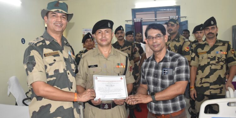Blood donation camp initiated by 69th Battalion of bsf