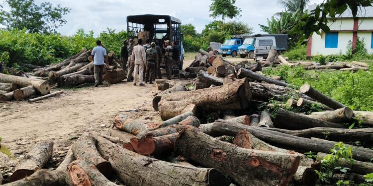 বিশালগড়ে অবৈধ স- মিল উদ্ধার