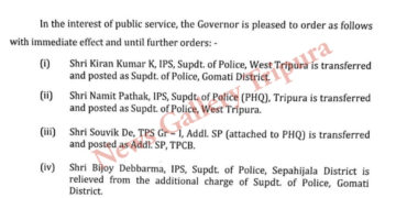 পুলিশ সুপার পর্যায়ে রদবদল!