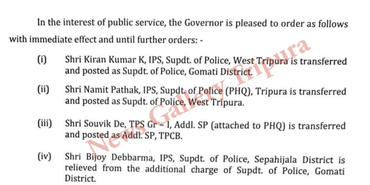 পুলিশ সুপার পর্যায়ে রদবদল!