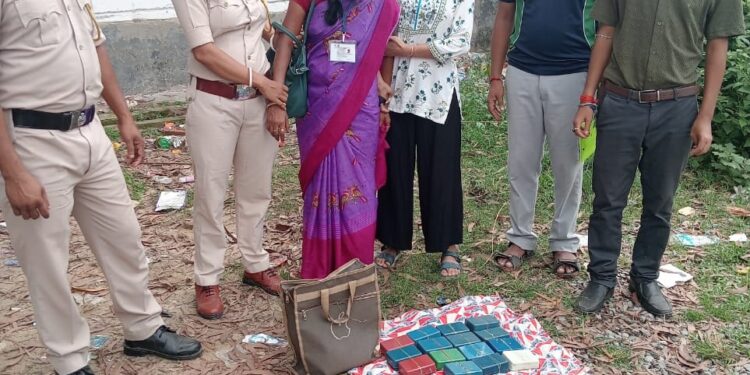 বিপুল পরিমাণ নেশা সামগ্রী সহ পুলিশের হাতে আটক এক মহিলা