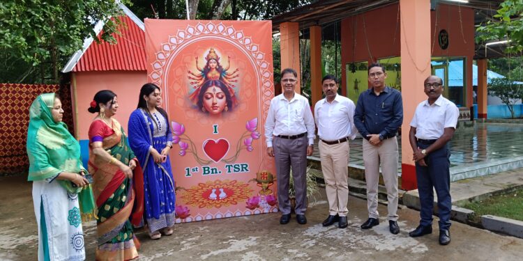 টিএসআর প্রথম ব্যাটেলিয়ান আয়োজিত দুর্গাপূজোর শুভ উদ্বোধন