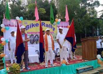 গকুলনগরস্থিত টিএসআর প্রথম ব্যাটেলিয়ানে অনুষ্ঠিত বাইক রেলি